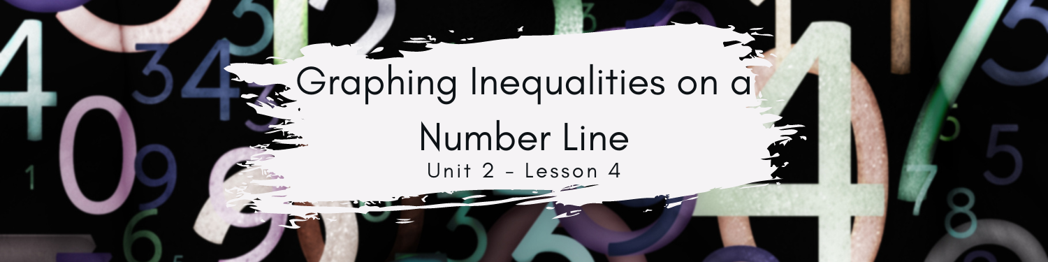 Lesson 4: Graphing Inequalities on a Number Line Banner